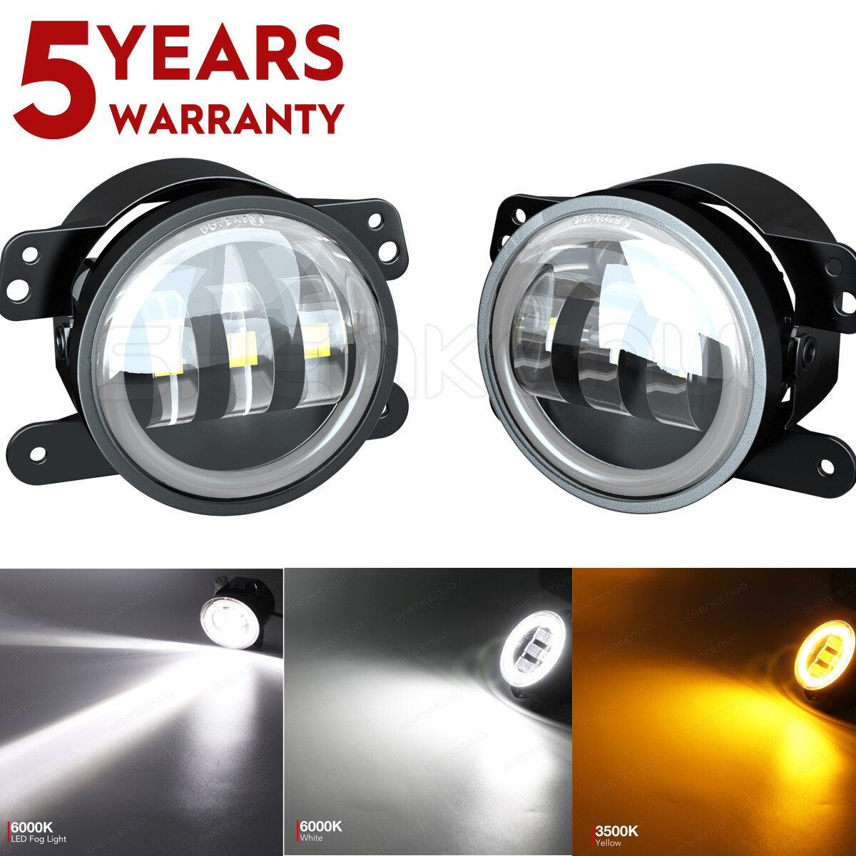 For 2003-2006 BMW 325Ci/330Ci 2004-2007 BMW 525i/530i 4 Inch LED Fog Lights Lamp