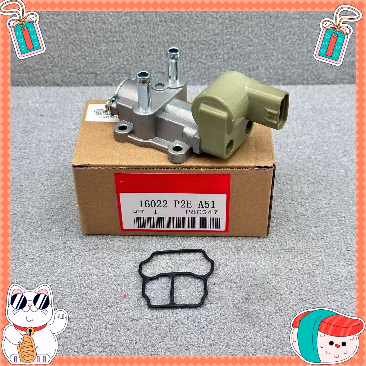 NEW 16022-P2E-A51 Denso Idle Air Control Valve For 1996-2000 HONDA Civic Acura