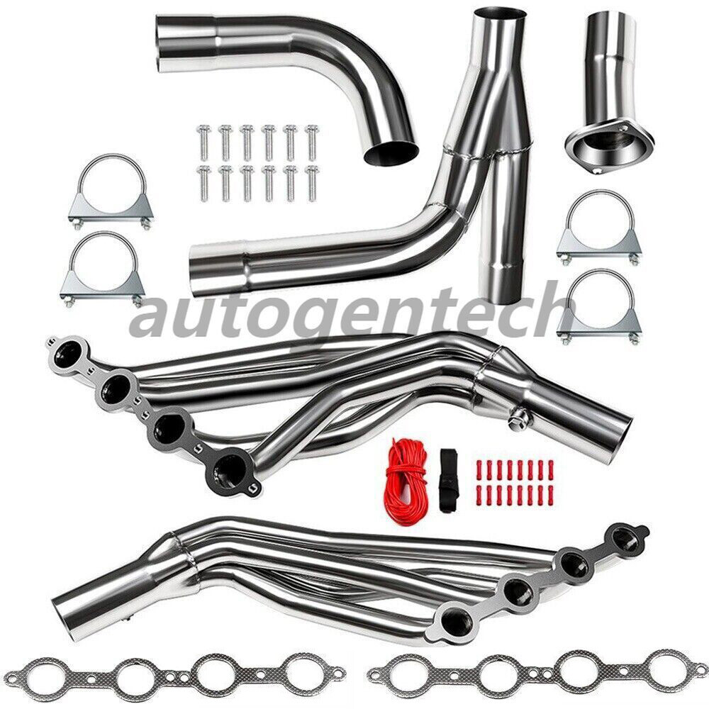 Long Tube Headers Fit For 99-06 Chevy GMC Sierra Silverado 4.8/5.3/6.0 W/ Y Pipe