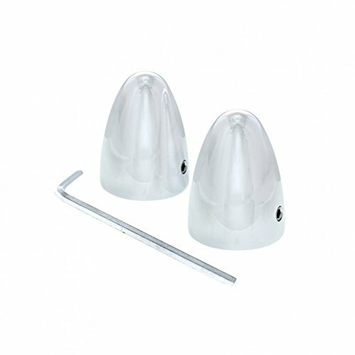 United Pacific C4041L Chrome Wiper Shaft Bullets For 5/8\