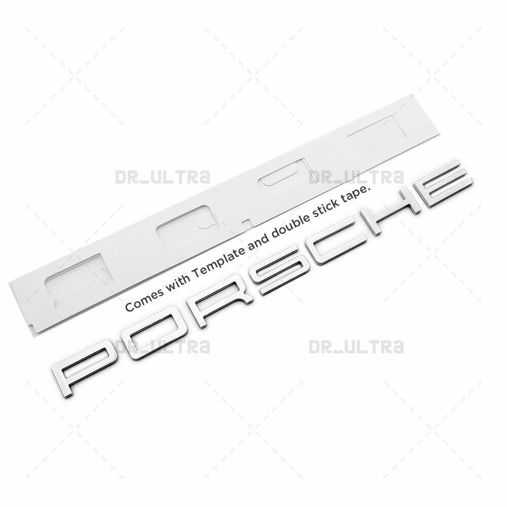 Chrome Porsche Letters Rear Badge Emblem Look Deck lid 991-559-235-91