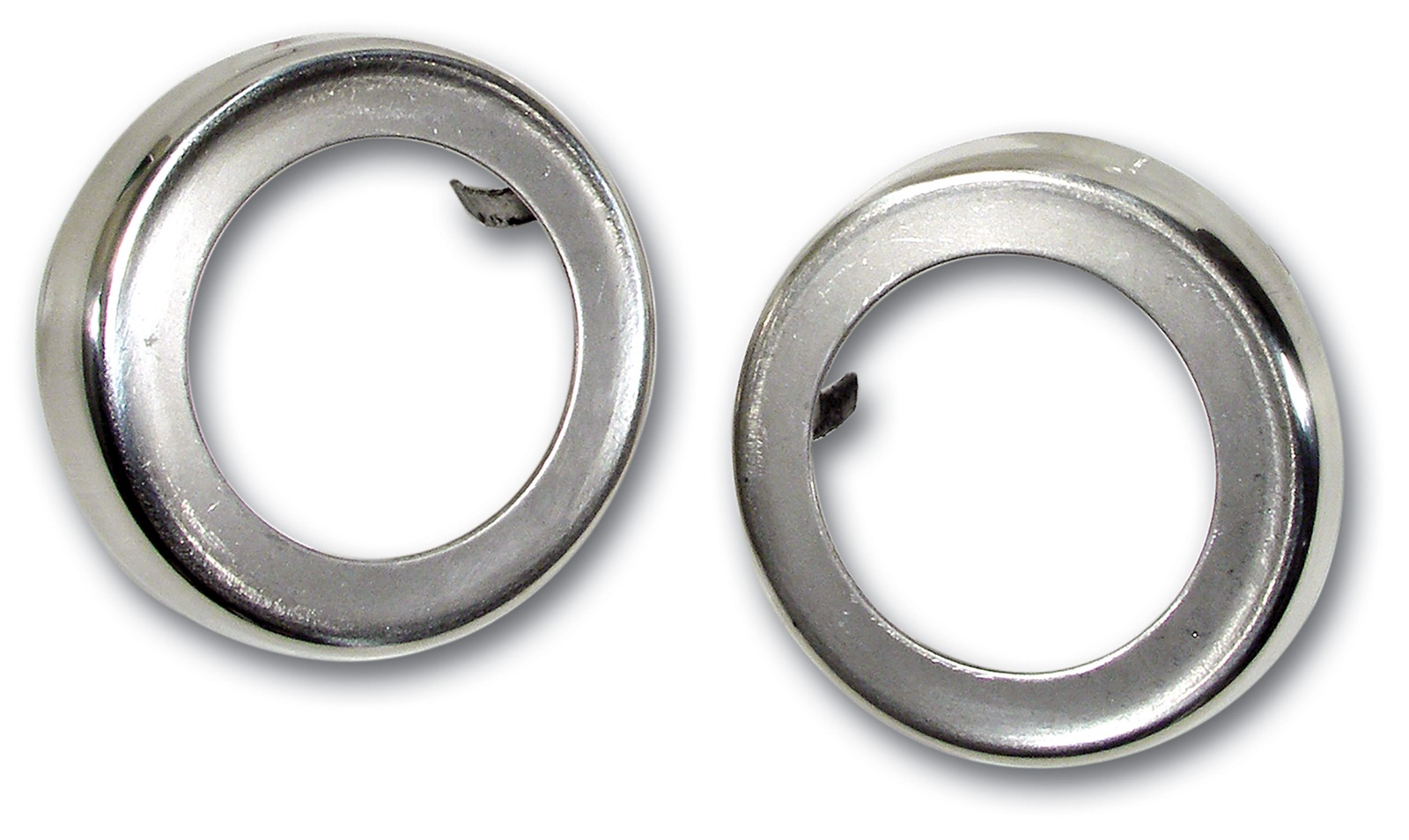 Corvette C2 Window Crank Bezels Stainless Steel 1965-1967