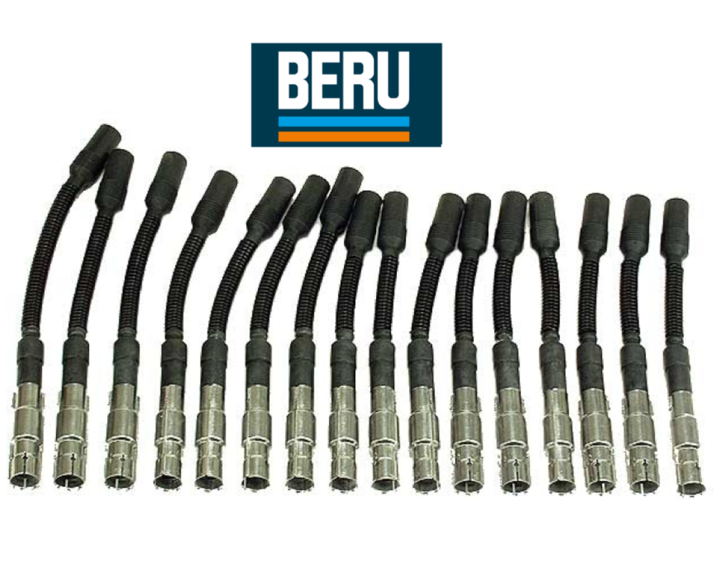 Ignition Wire Cable Set (16pcs) OE Beru for Mercedes 113 V8 Engine Gas