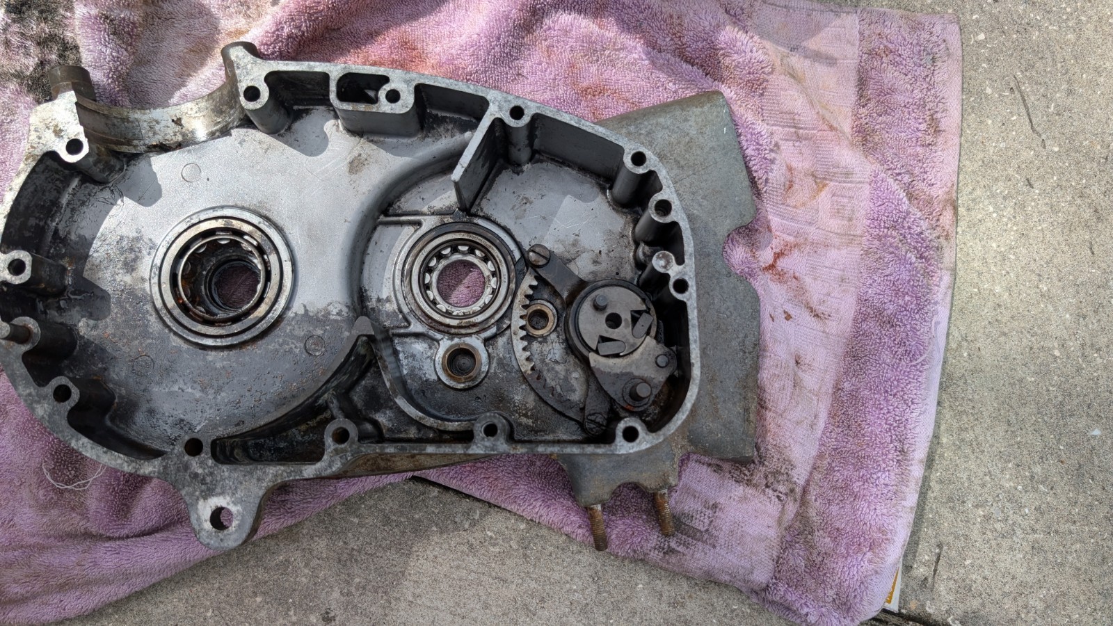 1957 era NSU 250 Max engine casing  halves