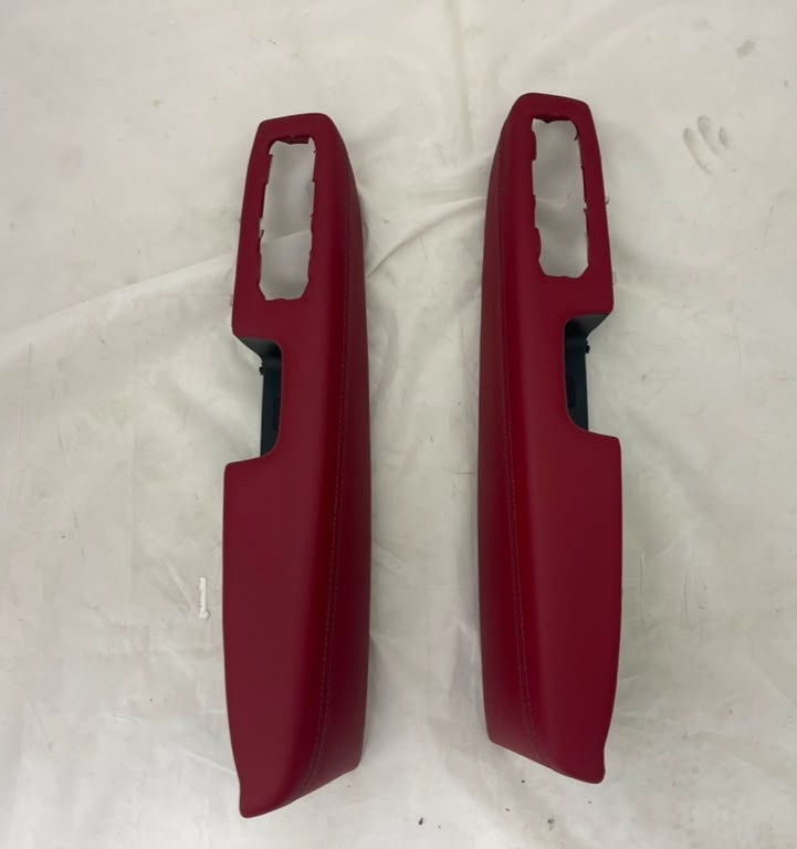 OEM 17-21 Dodge Durango Front Door Trim Armrest Assy. Set of LH  RH Red/Tungsten