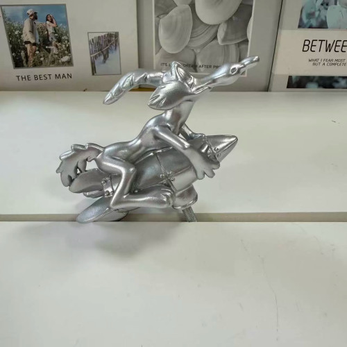 NEW Car Ornament Cartoon Rocket Rider Badge Mechanic Front Hood Decoration Auto