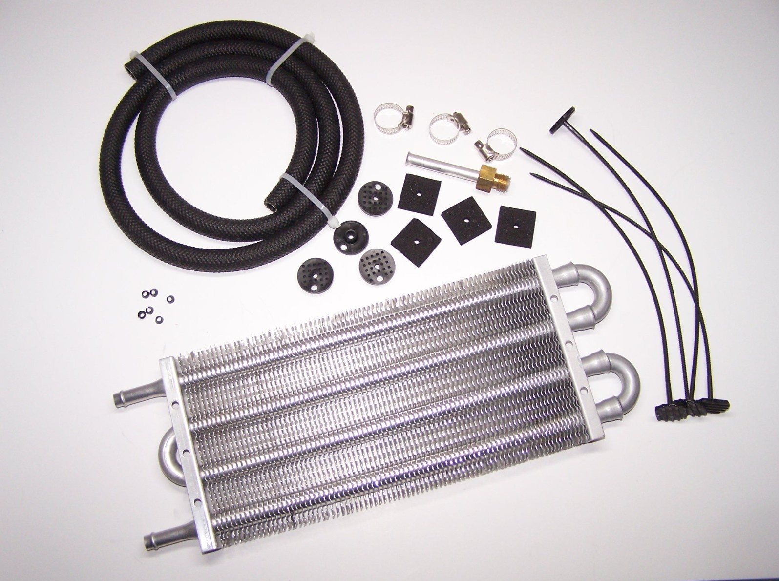 Aluminum Transmission Oil Cooler + Mounting Kit 15-1/2