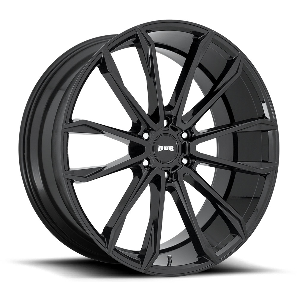DUB 1PC S253 Clout 24x10 6x5.5 Gloss Black Wheel 24\