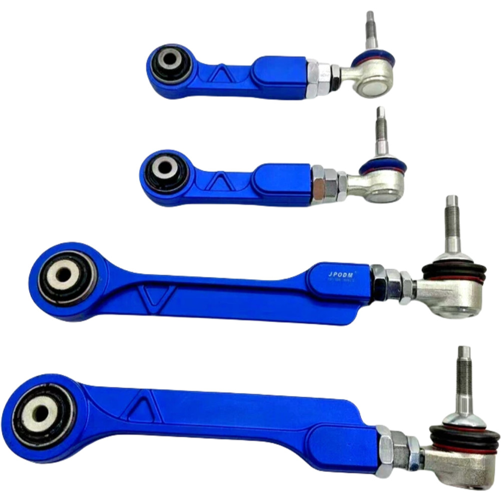 4PCs Aluminum Adjustable Rear Camber + Toe Arm For BMW X5 E70 F15 07-18 X6 E71