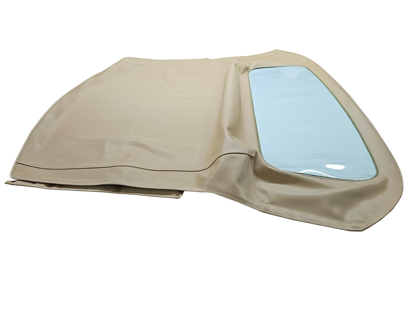 Fits 1979-1983 Fiat 124 Spider 2000 CS2 Soft Top Pinpoint Buckskin PlWindow