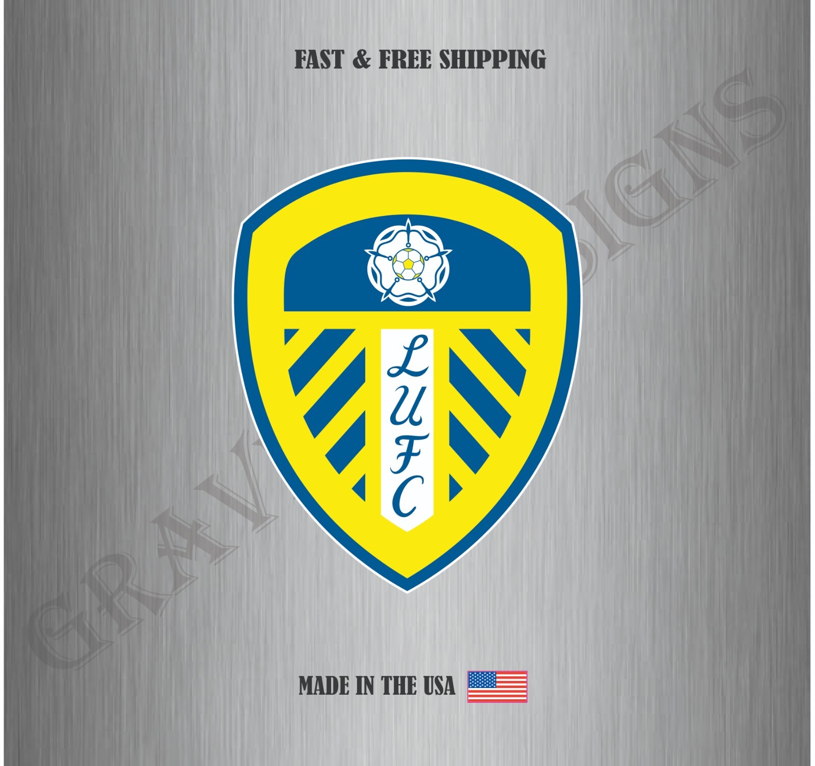 Leeds United England Premier League Soccer Sticker Vinyl Decal Water Resistant