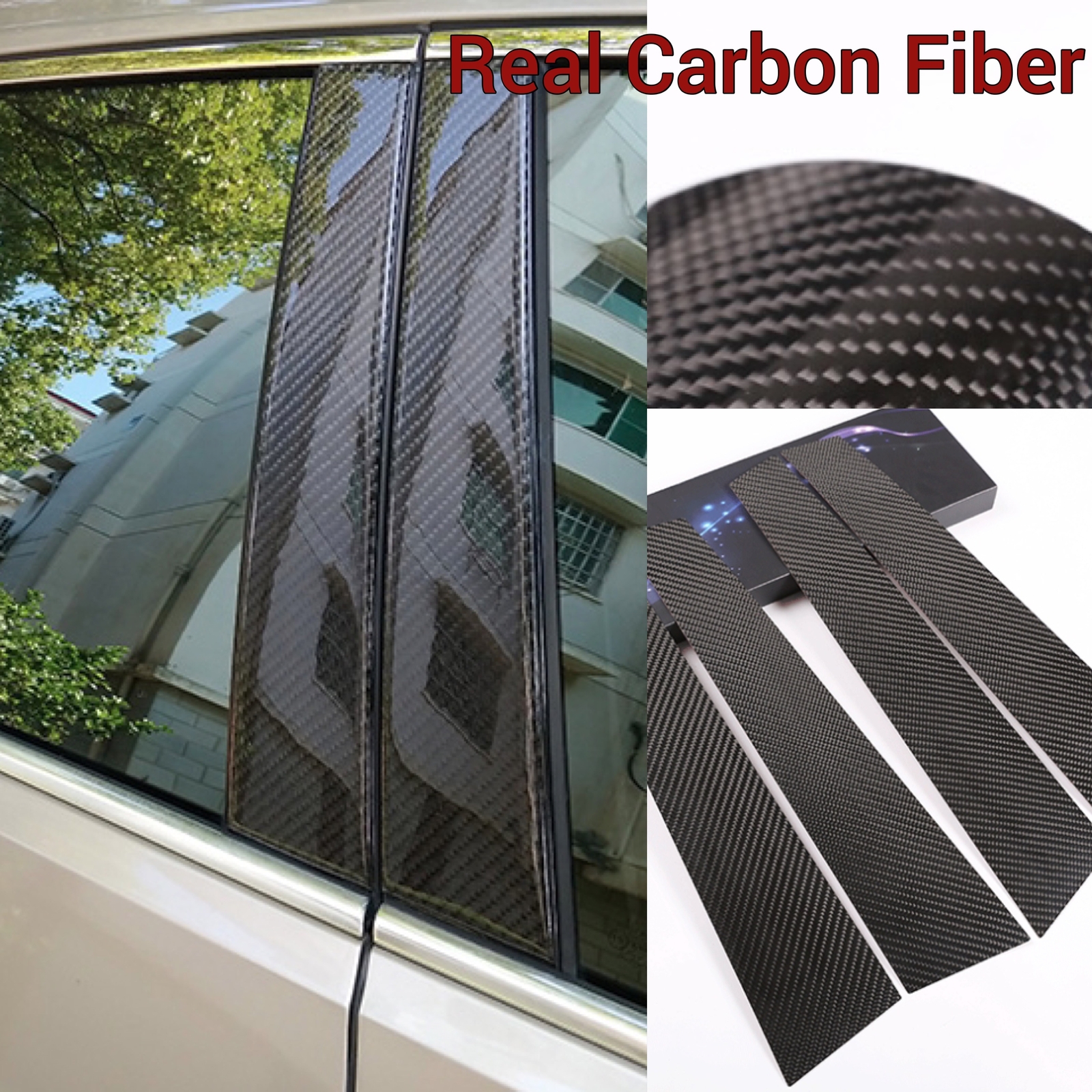 6Pcs Real Carbon Fiber Window Pillar Panel Cover Fits 14-20 X156 GLA250 GLA45 6Pcs Real Carbon Fiber Window Pillar Panel Cover Fits 14-20 X156 GLA250 GLA45