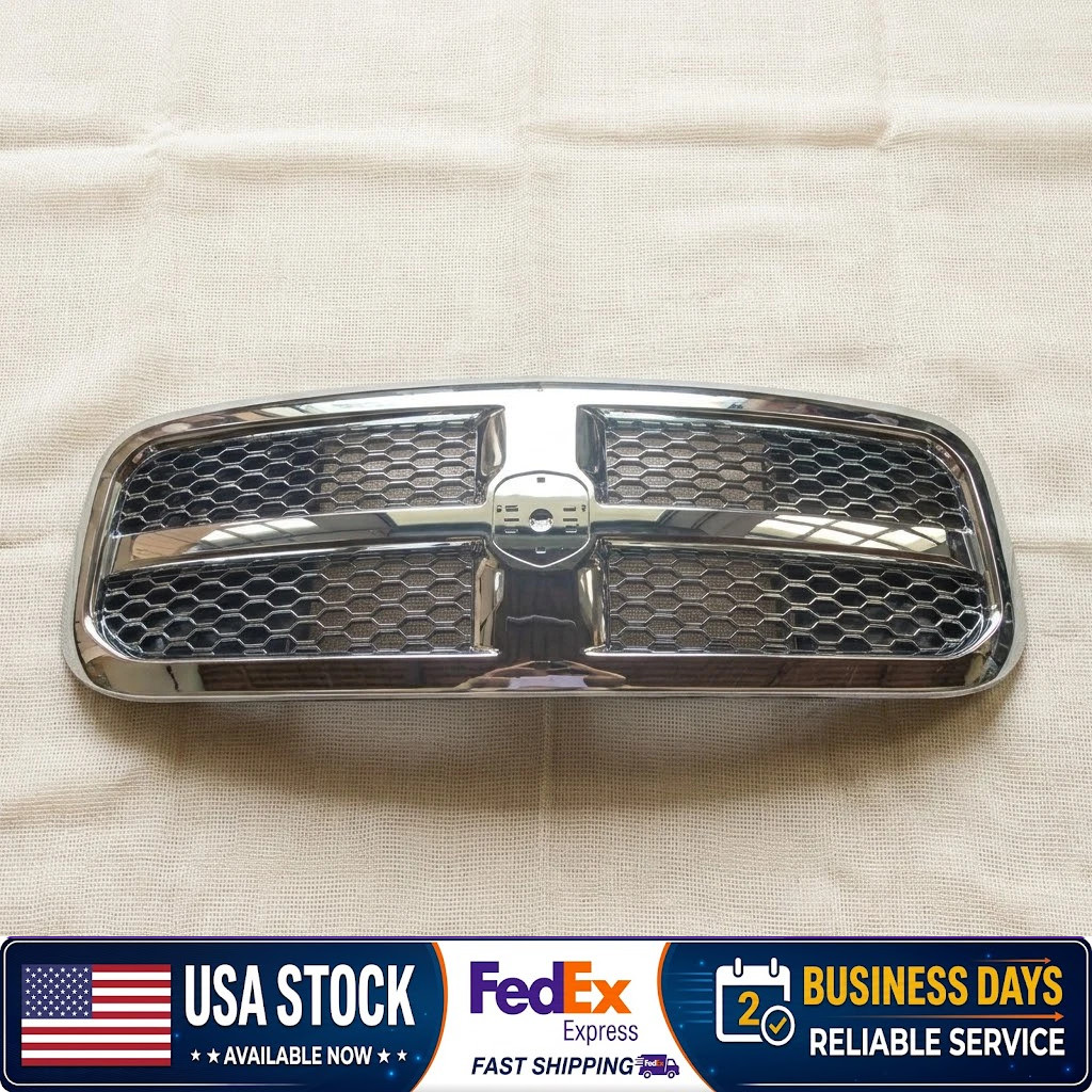 For 2013-2018 Dodge Ram 1500 Chrome Front Bumper Grille Assembly Tradesman Style