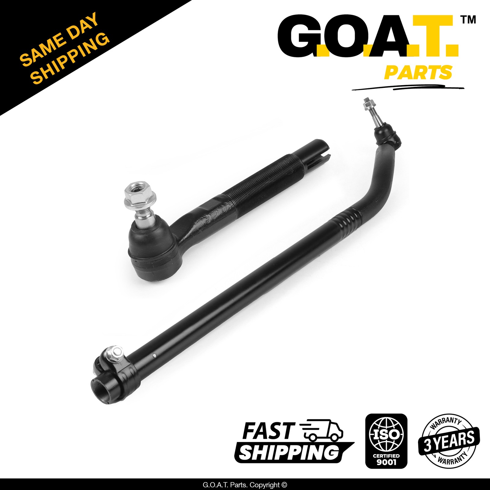 At Spindle Drag Link Set for 2018-2025 Jeep Wrangler 2020-2025 Jeep Gladiator