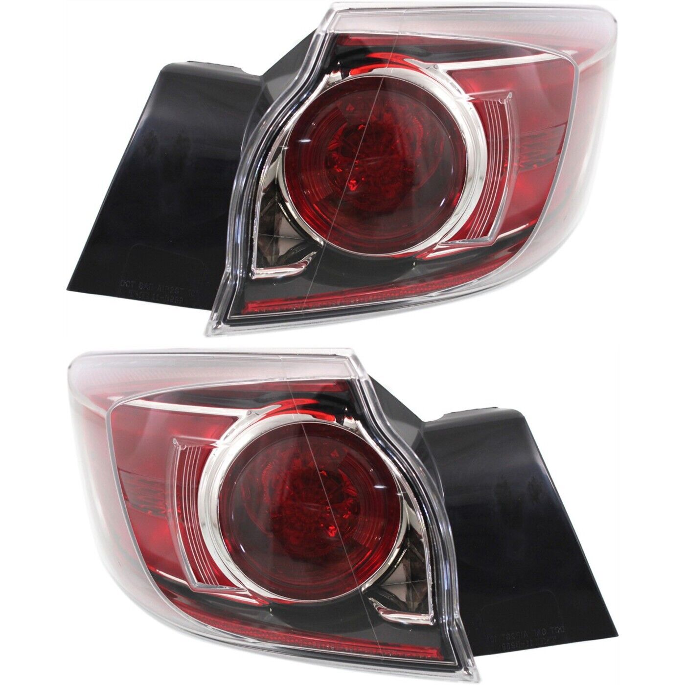 Set of 2 Tail Light For 10-11 Mazda 3 Mazdaspeed Hatchback LH & RH Outer