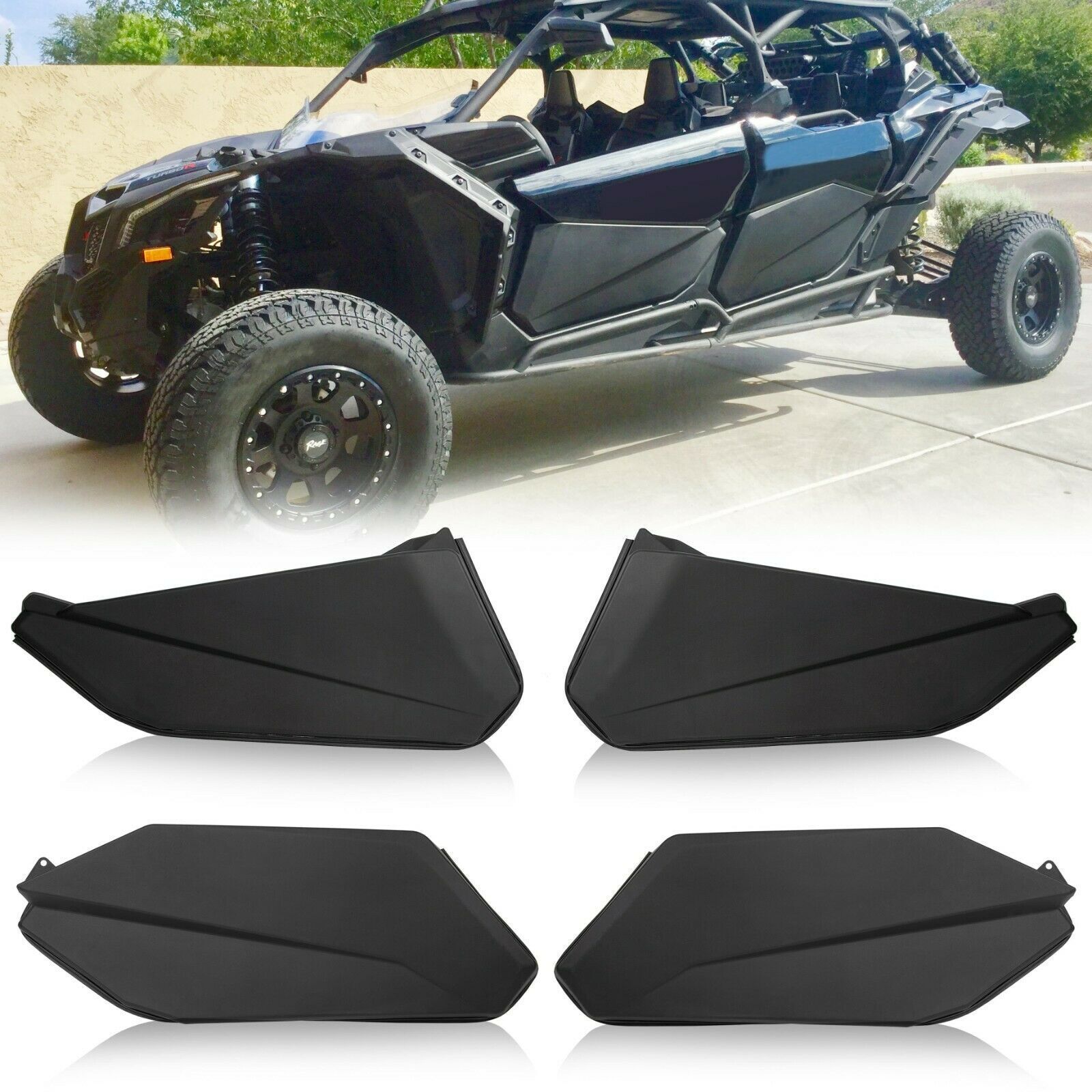 For 2017-2024 Can Am Maverick X3 Max Front & Rear Lower Door Panels Inserts Kit