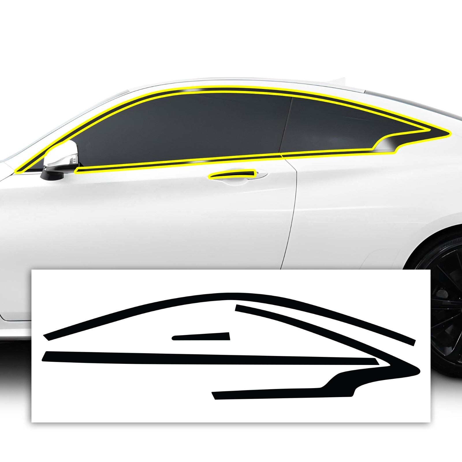 Fits Infiniti Q60 2017-2022 Side Window Chrome Delete Decal Blackout Vinyl Trim Fits Infiniti Q60 2017-2022 Side Window Chrome Delete Decal Blackout Vinyl Trim