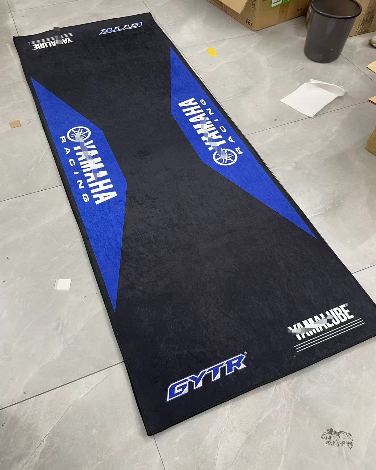 For Yamaha Garage Mat Workshop Blue Heavy Duty TPR Antislip Rug