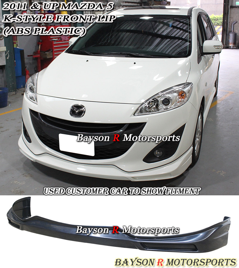Fits 11-17 Mazda 5 K-Style Front Lip (ABS)