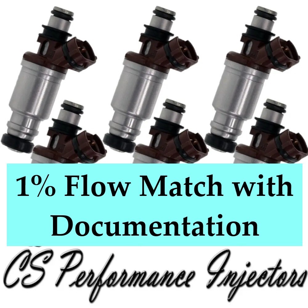 1% Flow Match Denso Fuel Injectors (6) 23250-46030 for 92-95 Lexus Toyota 3.0L