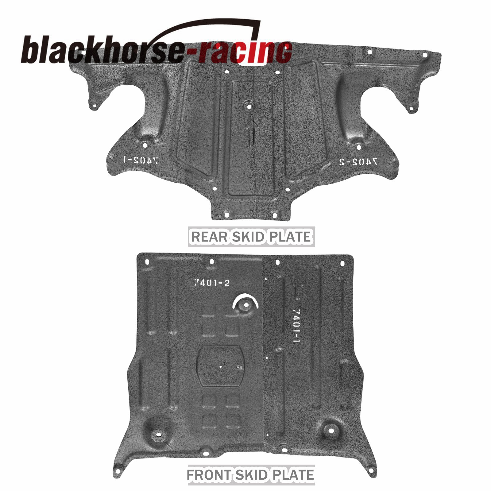 2Psc Metal Engine Splash Shield Guard For 2017-2025 Tesla Model 3&Y Skid Plate