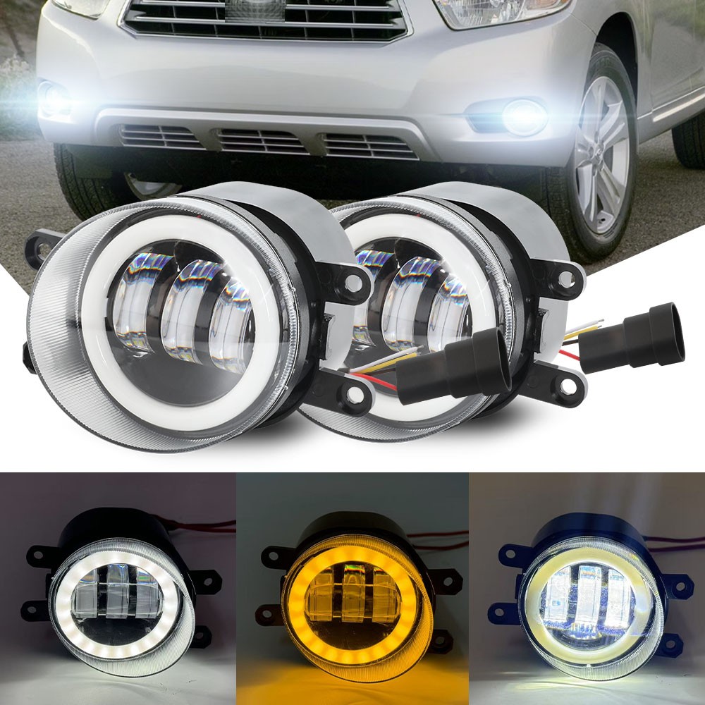 Par de faros antiniebla For Toyota Tacoma 12-2015 Izquierda+Derecha White/Yellow