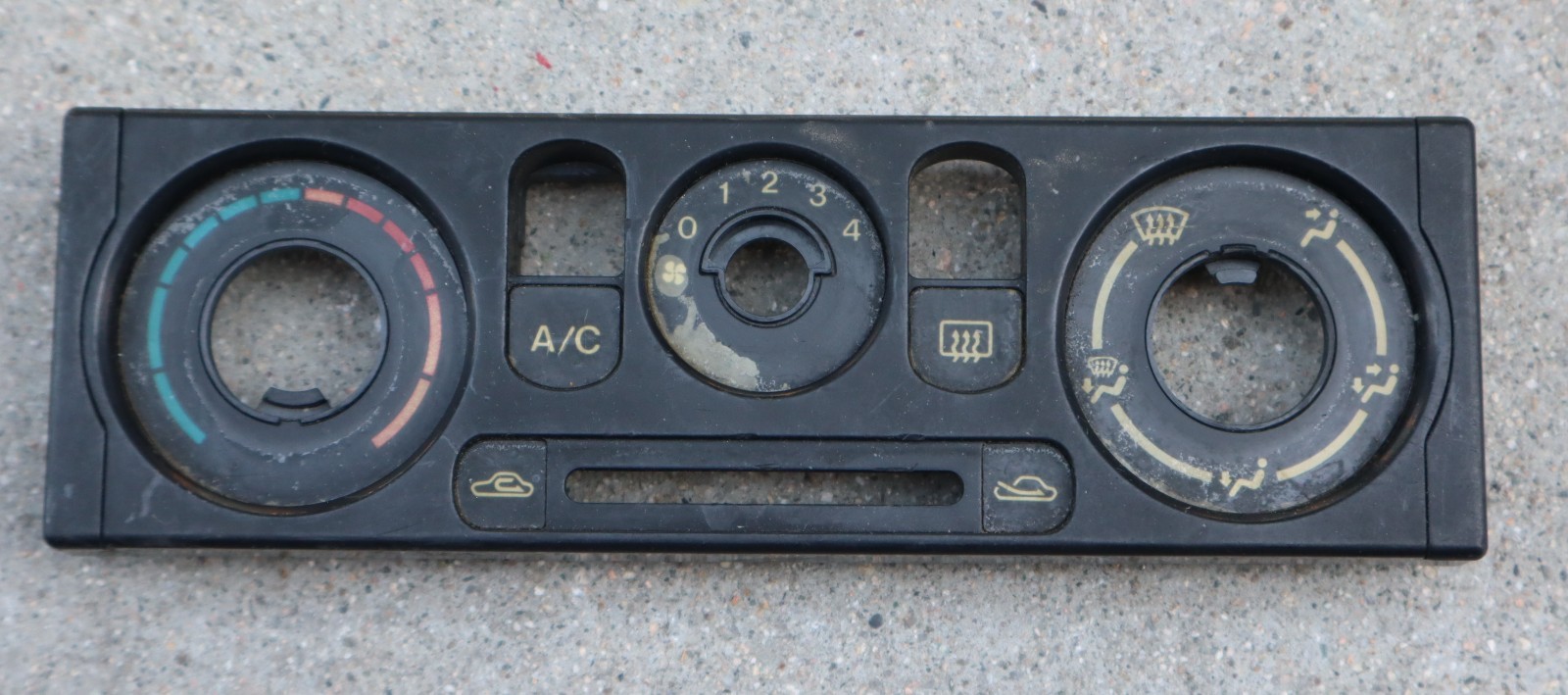 1999-2005 Mazda Miata NB HVAC AC Control Panel Black Climate FACEPLATE ONLY 1999-2005 Mazda Miata NB HVAC AC Control Panel Black Climate FACEPLATE ONLY