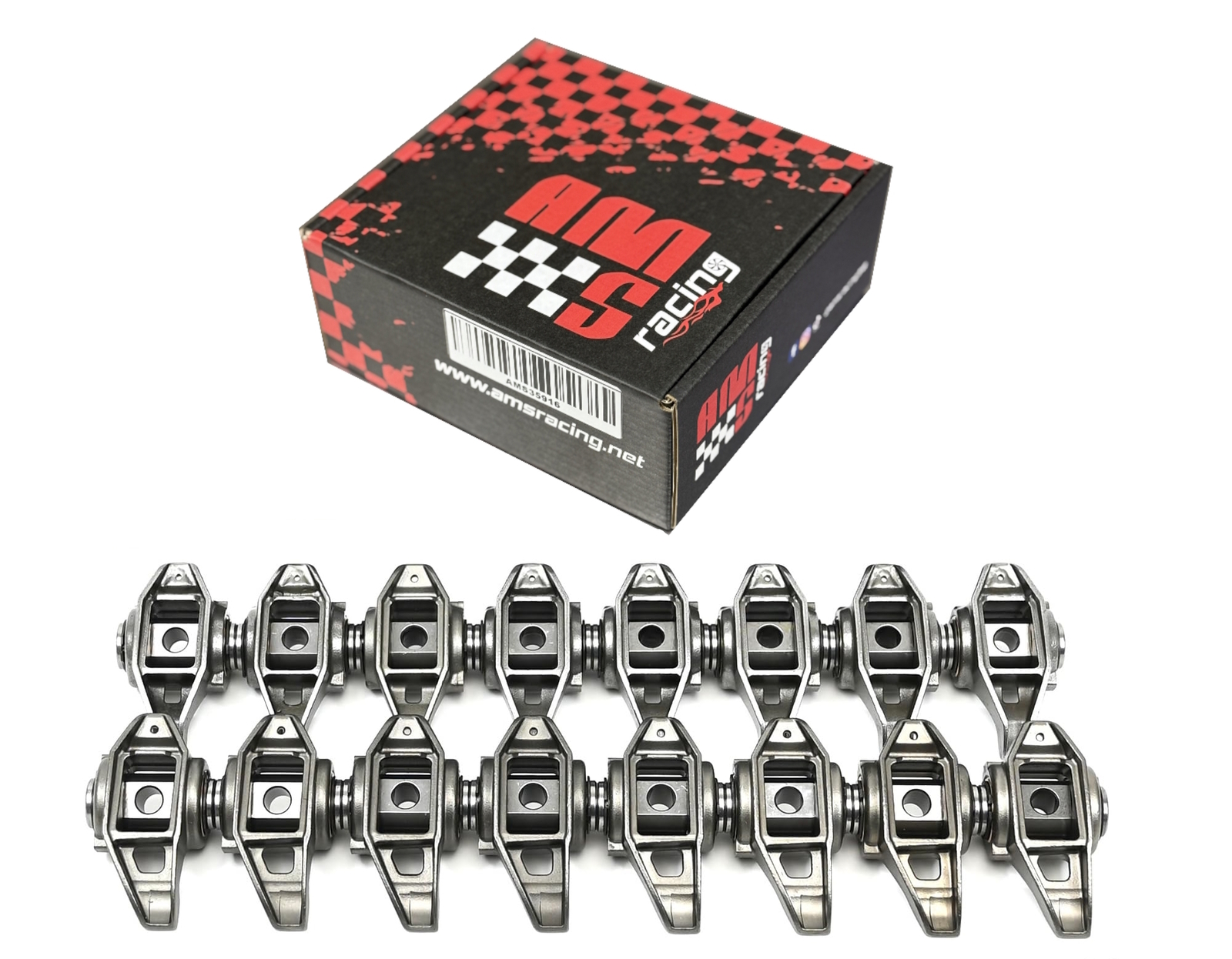 Rocker Arms Set w/ Hardened Trunion Kit Installed - Chevrolet Gen IV LS3 L92 6.2