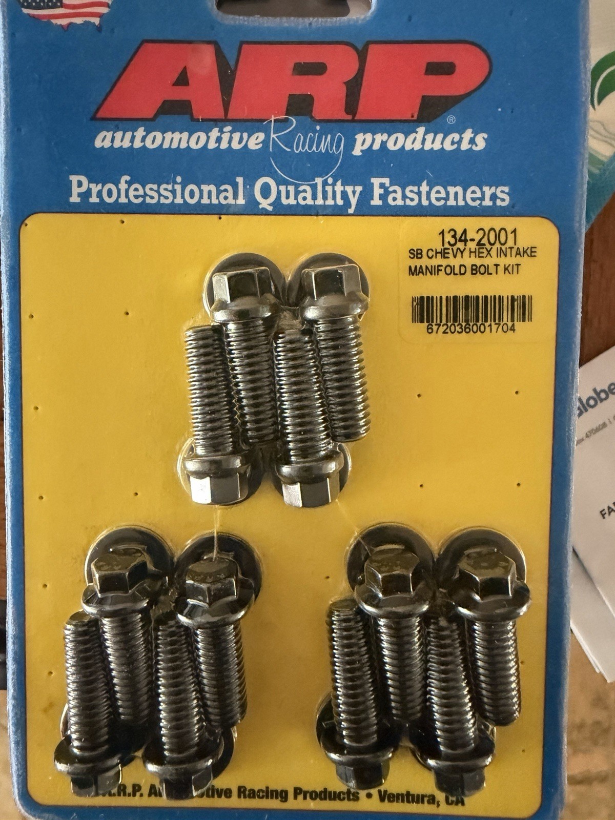 ARP 134-2001 Intake Manifold Bolt Kit SB Chevy 3/8\