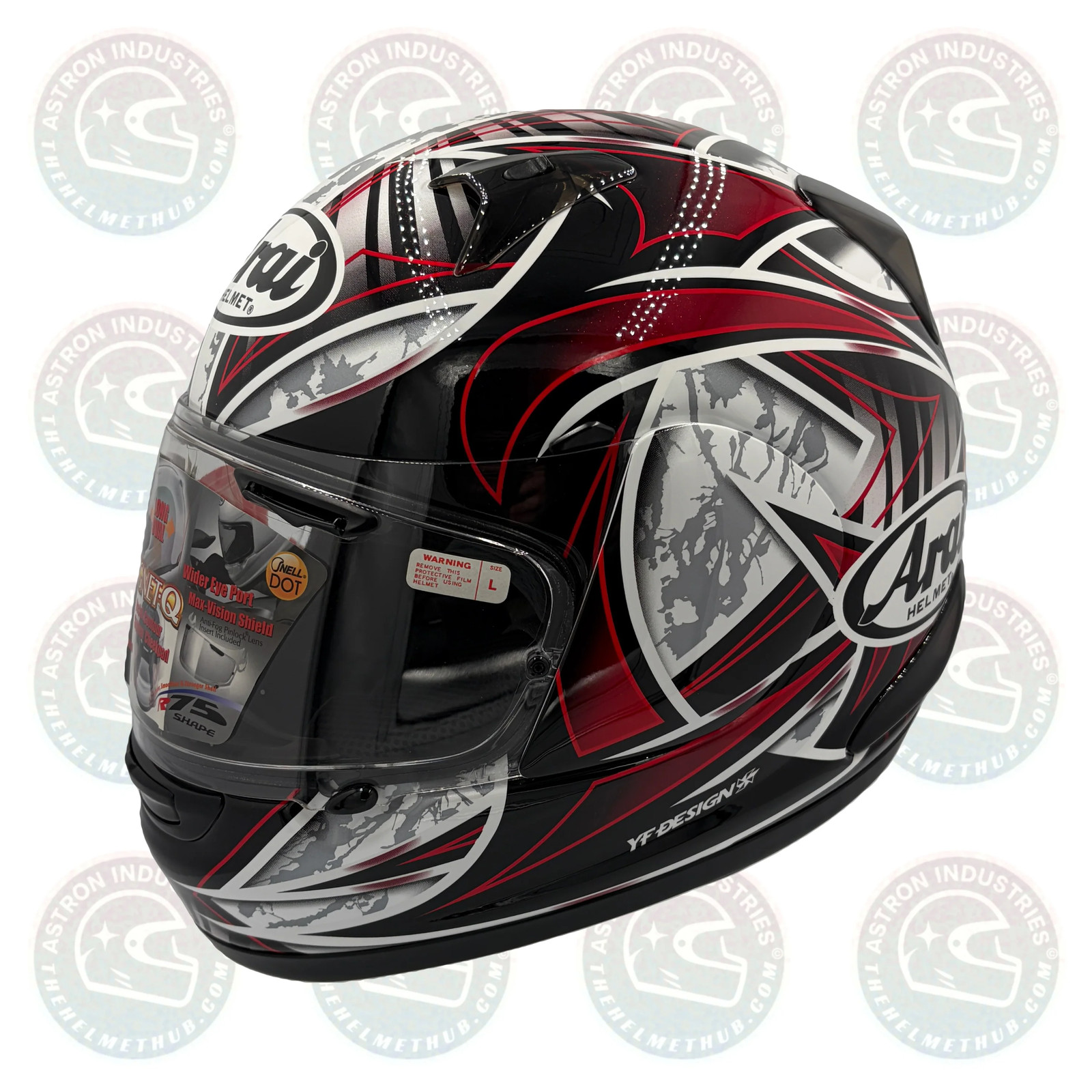 Arai Signet-Q Flash Red Motorcycle Helmet - XL - NOS - QR Discount