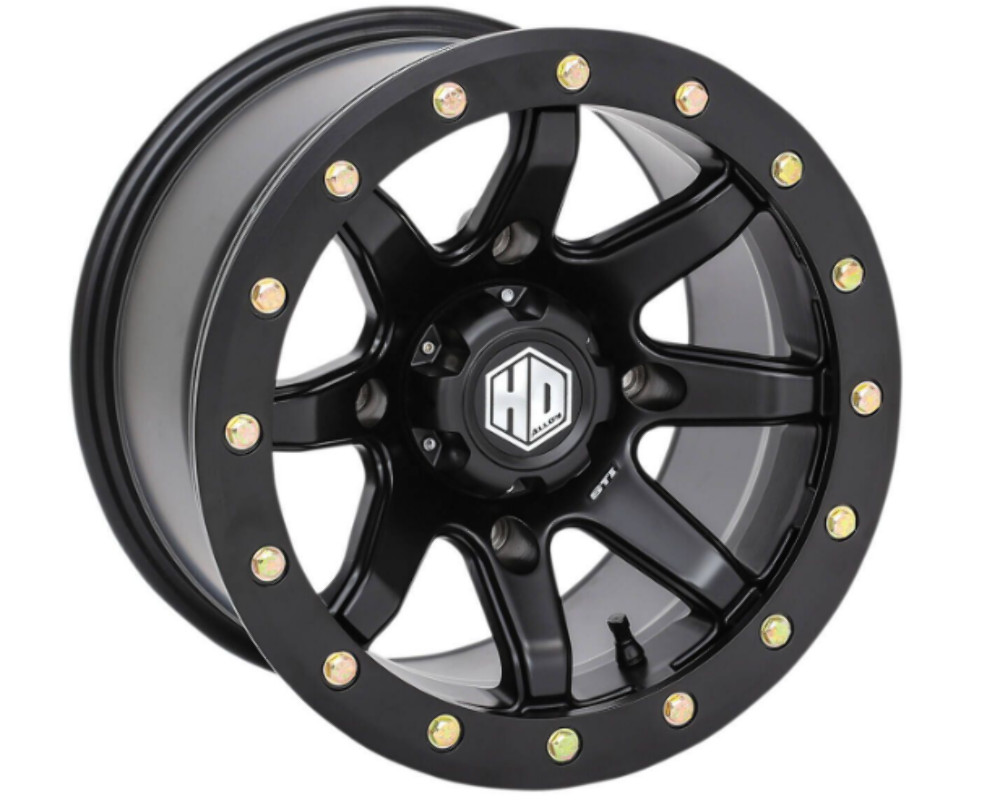 STI HD9 Complock Beadlock Wheel 15x7 4/137 5+2 Offset Matte Black 15HB927