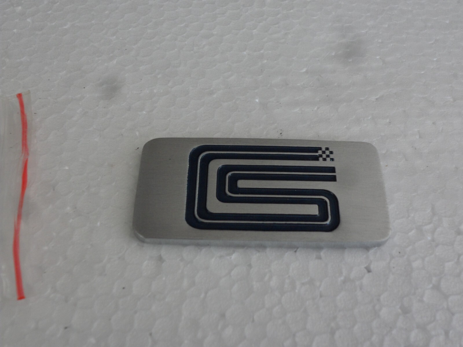 NOS Carroll Shelby Racing CS Track Logo Billet Emblem Cobra Daytona Mustang Dash