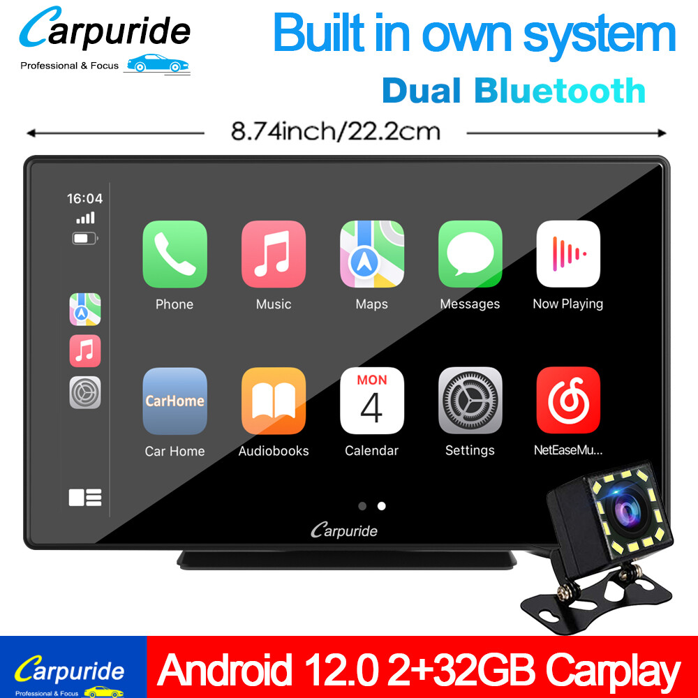 Carpuride 9 Inch Apple Carplay Touch Screen Bluetooth Car Radio Stereo 2+32G NEW