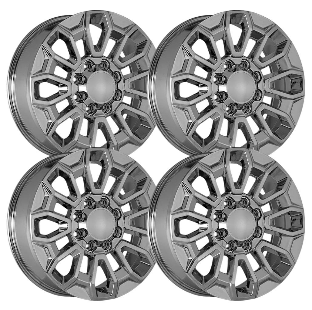 (Set-4) Replica Oe Concept 21-23 Gmc 22X8.5 8x6.5/8x165.1 Chrome 15mm Wheels 22