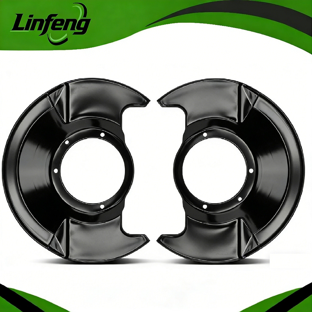 2Pcs Black Brake Dust Shield Front Left & Right for Honda Civic 93-05 rust-proof