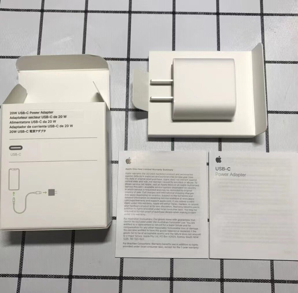 OEM Original Genuine Apple 20W USB-C Wall Charger Power ADAPTER Fast Charger