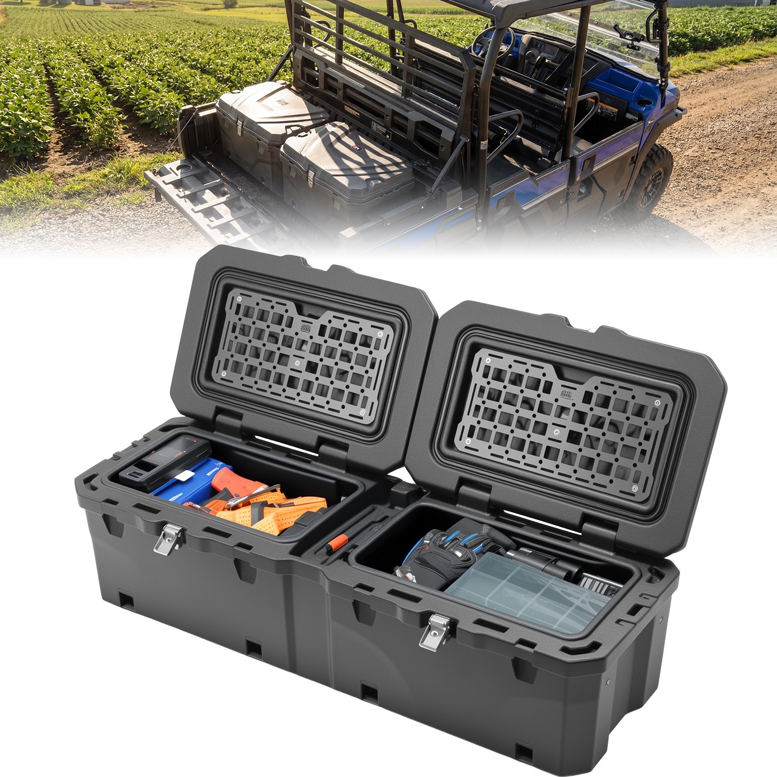 110L Rear Cargo Storage Box for Kawasaki Mule Pro FXR FXT FX DXT DX MX SX 4000