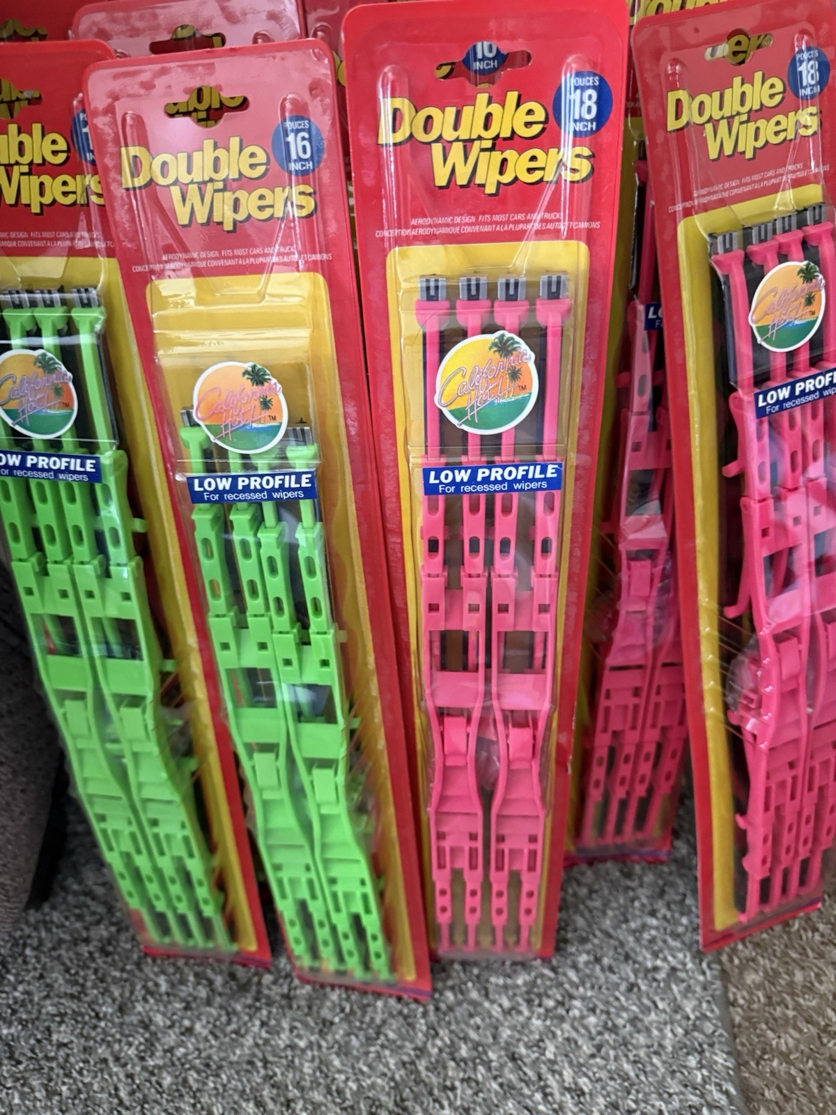 Vtg California Hot Pink Or Lime Green Double Twin Beam Mini Truck NOS 16” Or 18”