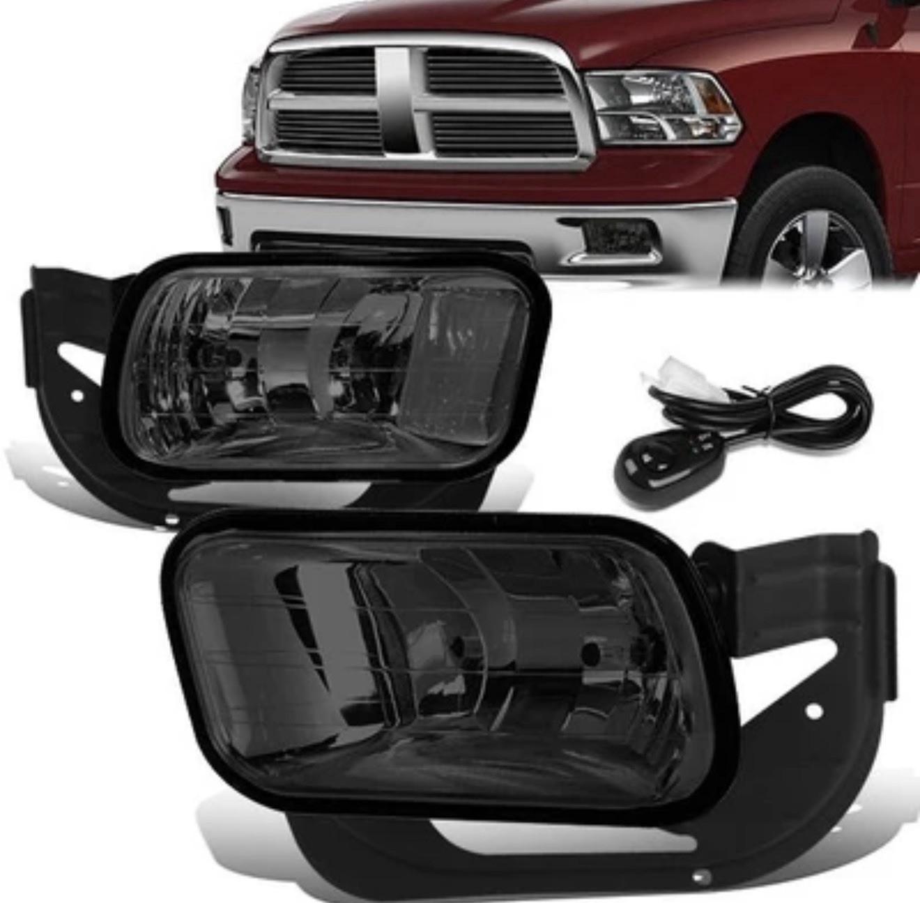 Dodge Ram Smoked Fog Lights for 2009 to 2012 Dodge Ram Smoked Fog Lights for 2009 to 2012