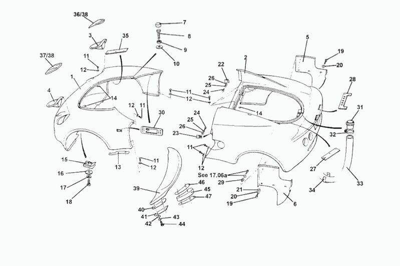 Lotus Elise S1 Stainless Front & Rear Clam Shell + Complete Under Tray Fixings