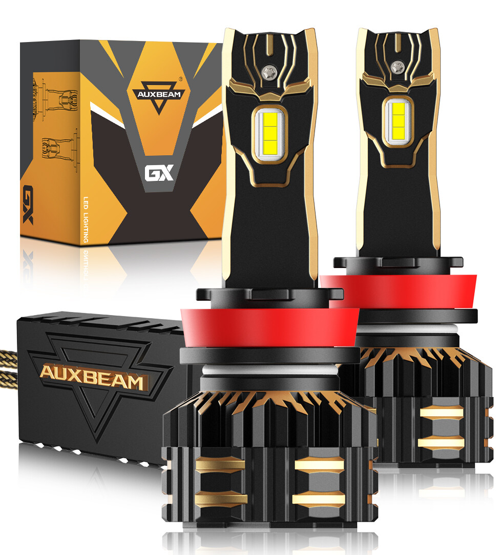 AUXBEAM GX H11 LED Headlights Kit Low Beam Bulbs Super Bright 6500K Cool White