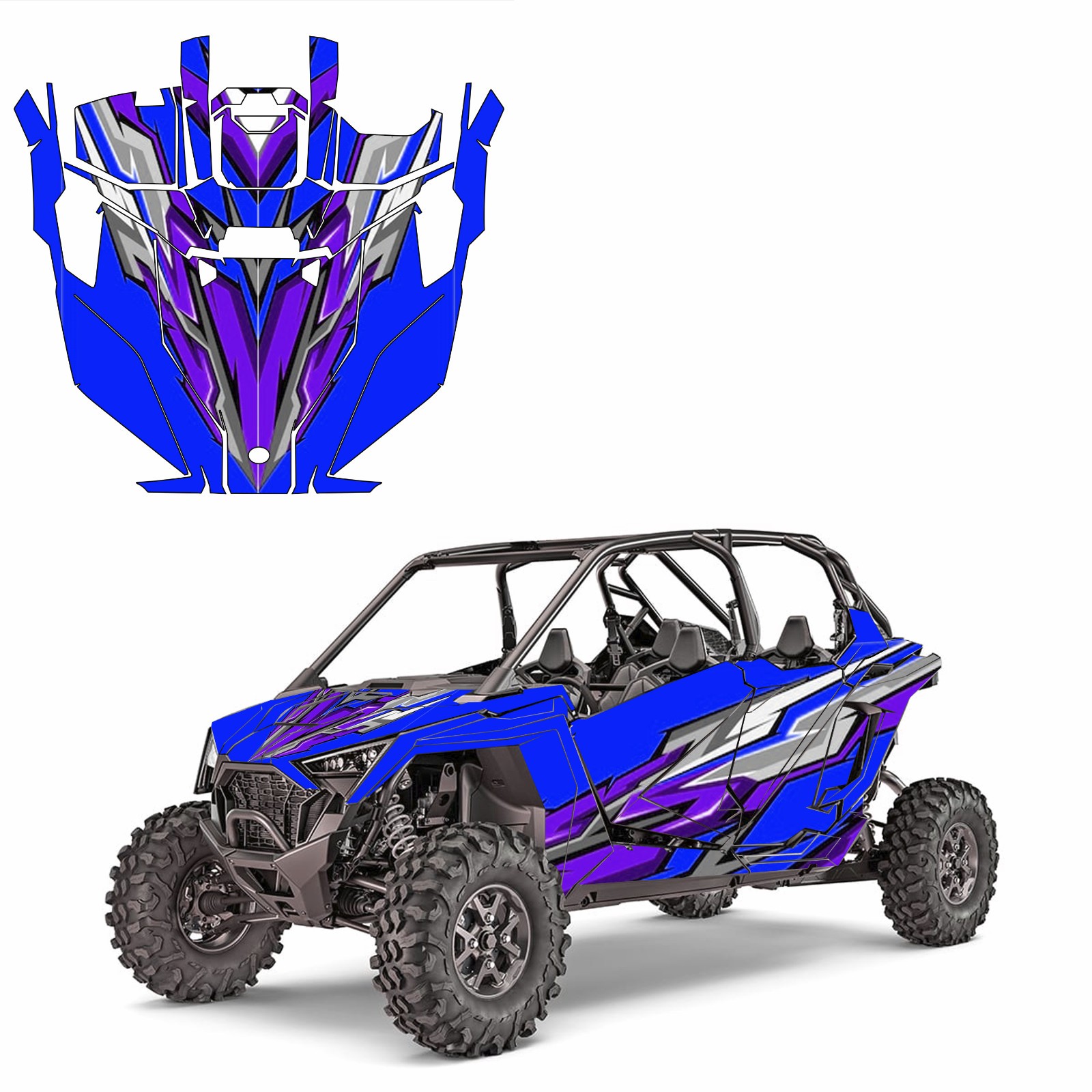 2019 to 2026 Polaris RZR Pro Graphic Kit Wraps Decals sticker Off Road EPS 02