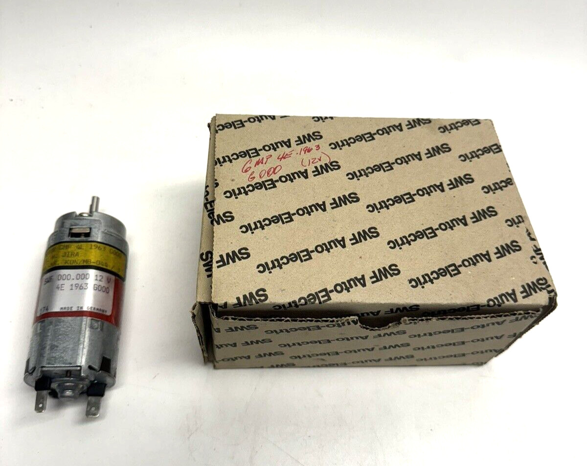 Vintage NOS SWF Auto Electronics 12v Motor GMP 4E 1963 G000 Made in Germany Vintage NOS SWF Auto Electronics 12v Motor GMP 4E 1963 G000 Made in Germany