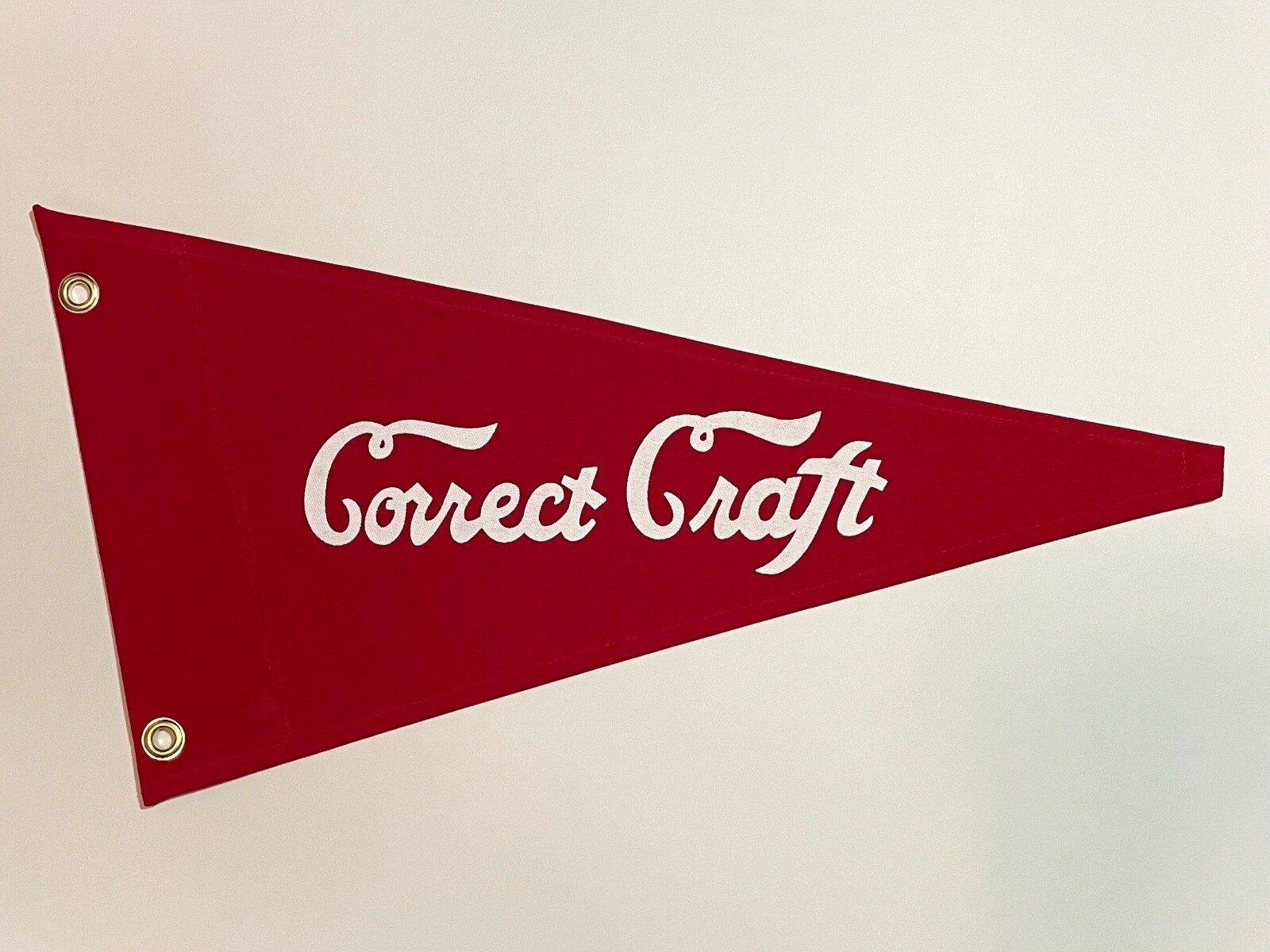 Correct Craft Vintage Style Boat Flag Pennant Nautical Reproduction Retro USA