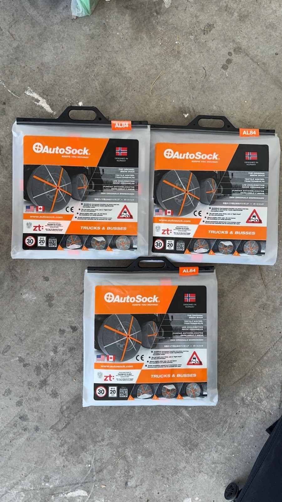 AutoSock AL84 Truck & Bus Snow Socks Tire Traction Device NEW Sealed