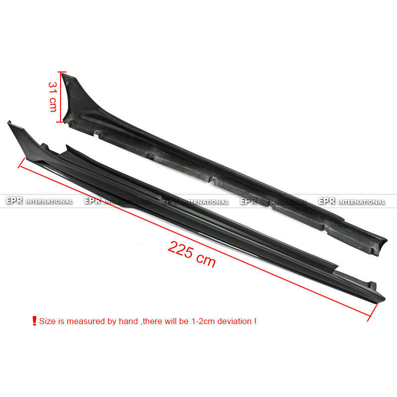 New 2pcs Carbon + FRP Side Skirt Extension Panel For Maserati Ghibli ASpec Style