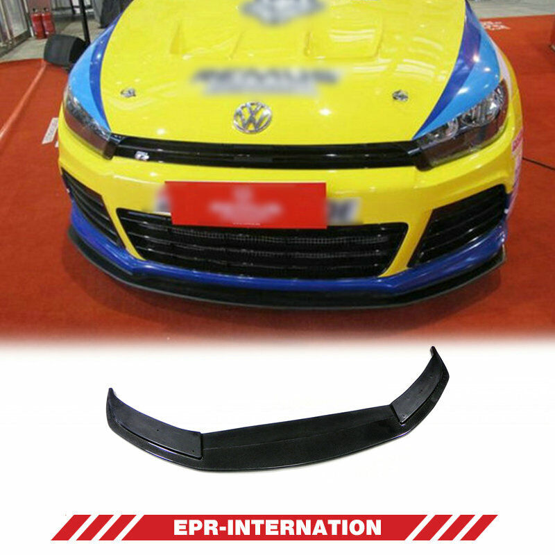 CR Style Carbon Glossy Front Bumper Bottom Lip Exterior kit FOR VW Scirocco R