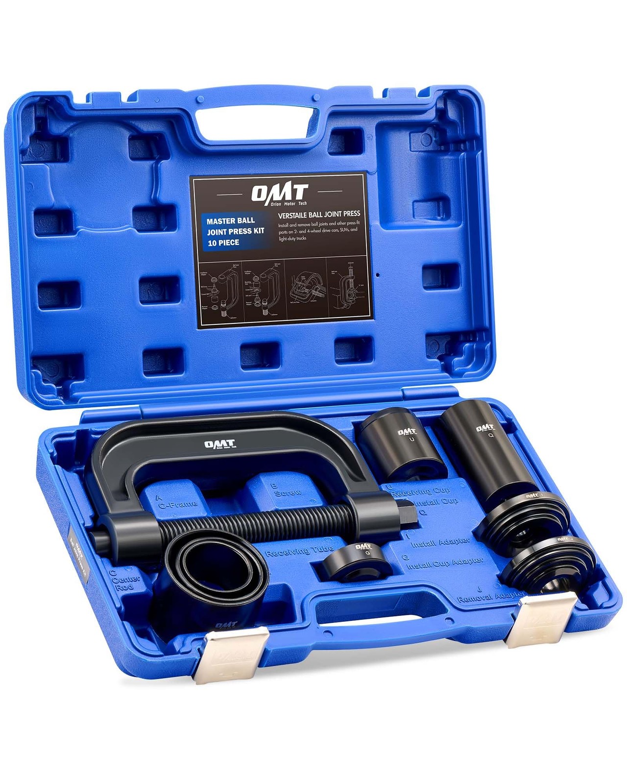 OMT Ball Joint Press Kit, 10pc black C-frame