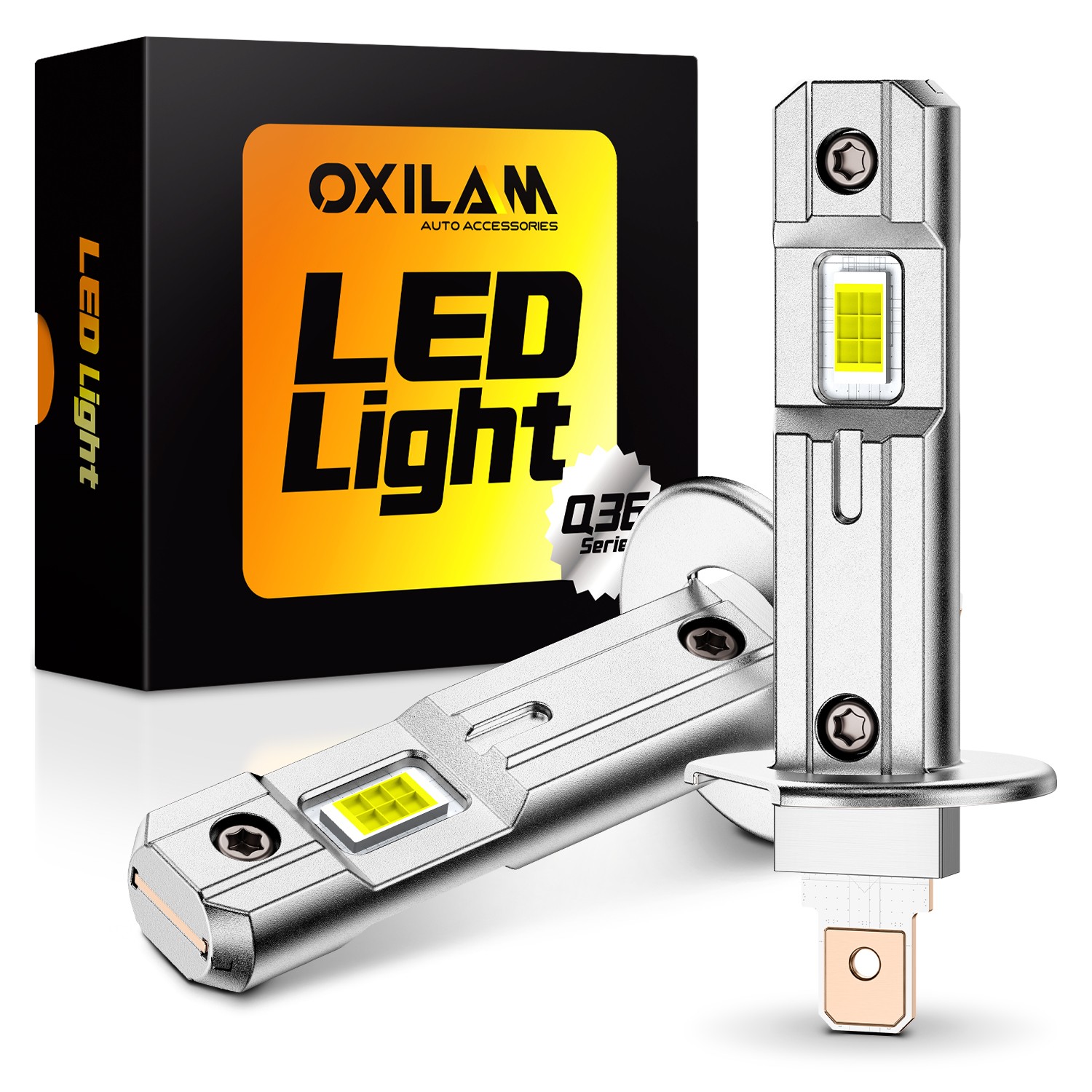 2X H1 LED Headlight Bulbs Super Bright 6500K Cool White 1:1 Size Canbus Ready