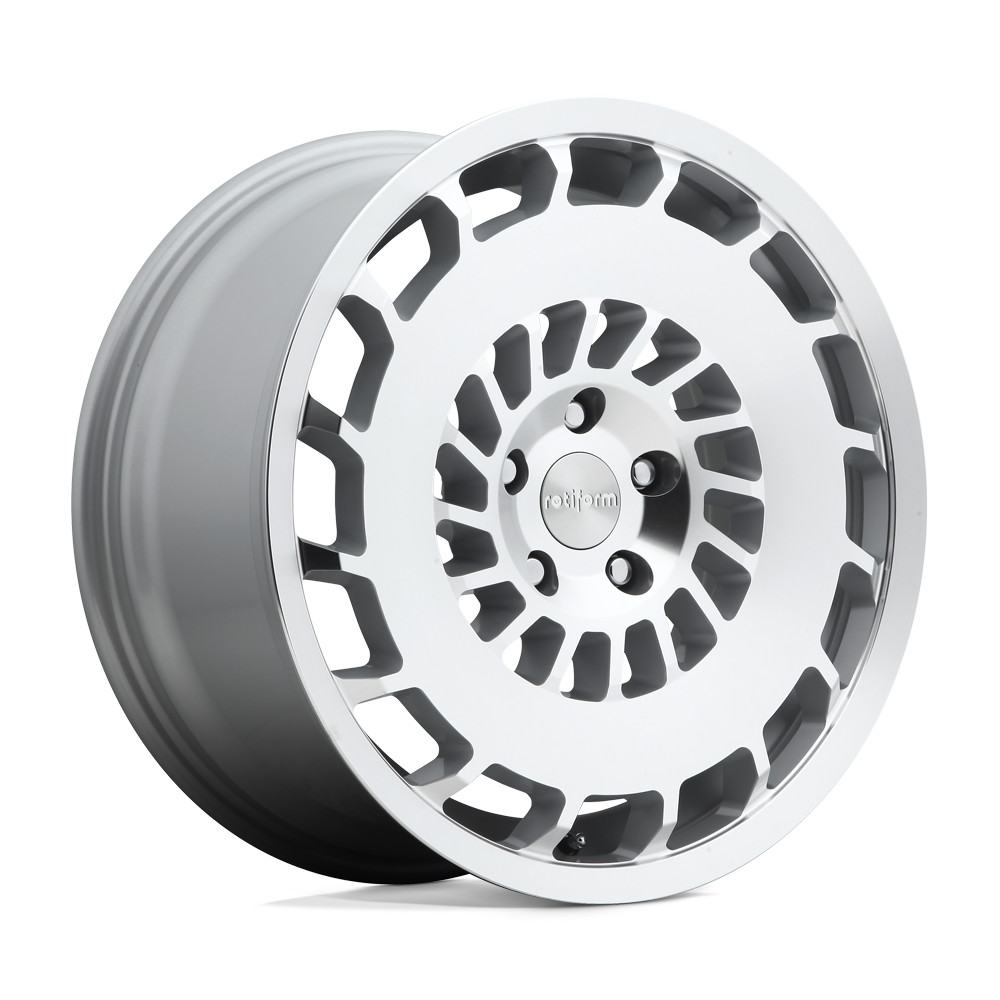 19x8.5 Rotiform R135 CCV GLOSS SILVER MACHINED Wheel 5x112 (45mm)